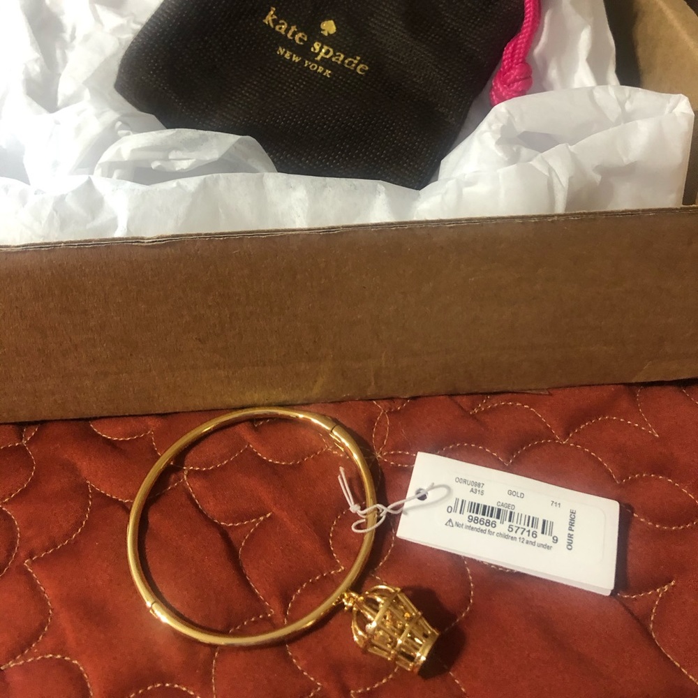 Kate Spade Caged Love Birds Bangle Bracelet, BNWT